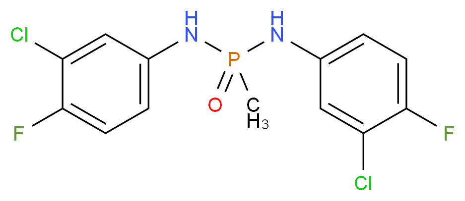 N,N'-di(3-chloro-4-fluorophenyl)methylphosphonic diamide_分子结构_CAS_647824-32-6)