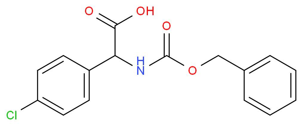 2-{[(Benzyloxy)carbonyl]amino}-2-(4-chlorophenyl)acetic acid_分子结构_CAS_69902-04-1)