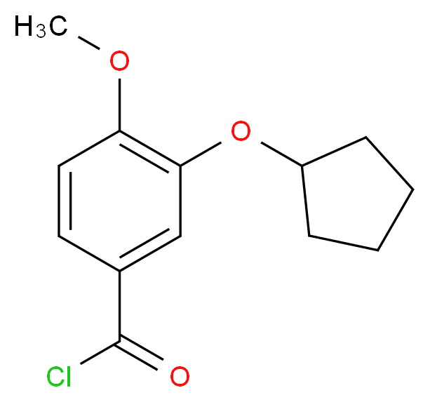 3-(cyclopentyloxy)-4-methoxybenzoyl chloride_分子结构_CAS_144036-19-1)