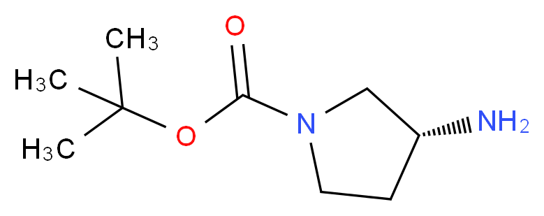 tert-butyl (3R)-3-aminopyrrolidine-1-carboxylate_分子结构_CAS_147081-44-5