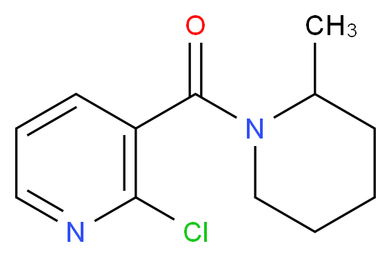 (2-Chloro-3-pyridinyl)(2-methyl-1-piperidinyl)-methanone_分子结构_CAS_)