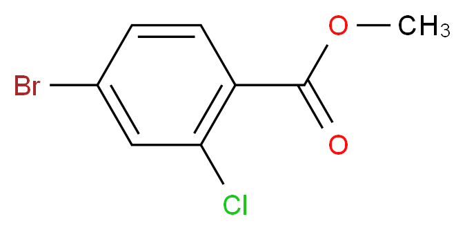 methyl 4-bromo-2-chlorobenzoate_分子结构_CAS_185312-82-7