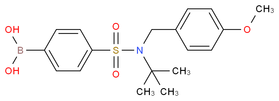 4-[tert-Butyl(4-methoxybenzyl)sulphamoyl]benzeneboronic acid 98%_分子结构_CAS_)