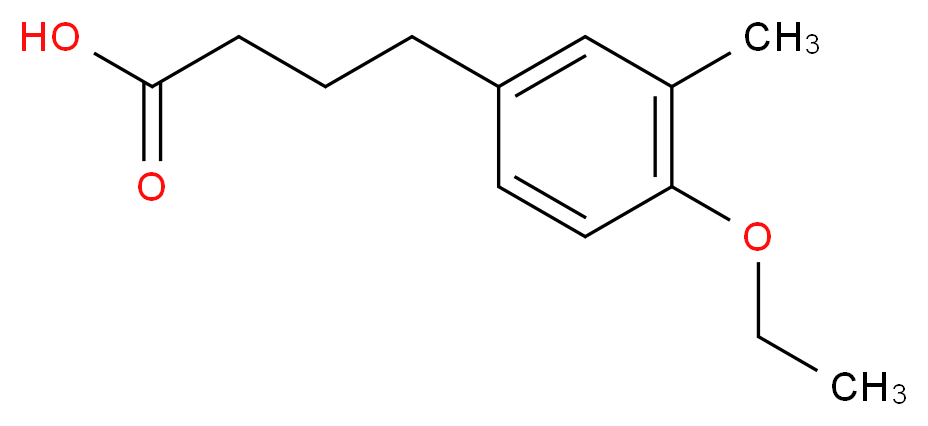 4-(4-Ethoxy-3-methyl-phenyl)-butyric acid_分子结构_CAS_878431-90-4)