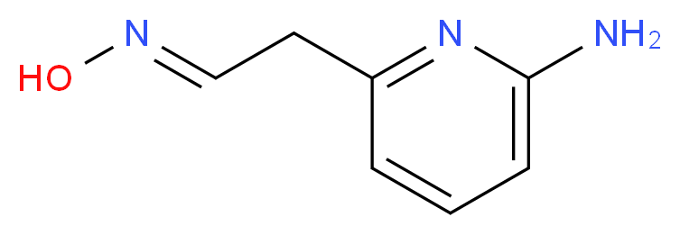 (1E)-(6-Aminopyridin-2-yl)acetaldehyde oxime_分子结构_CAS_933624-28-3)