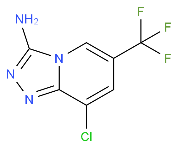 8-chloro-6-(trifluoromethyl)[1,2,4]triazolo[4,3-a]pyridin-3-amine_分子结构_CAS_338773-34-5)