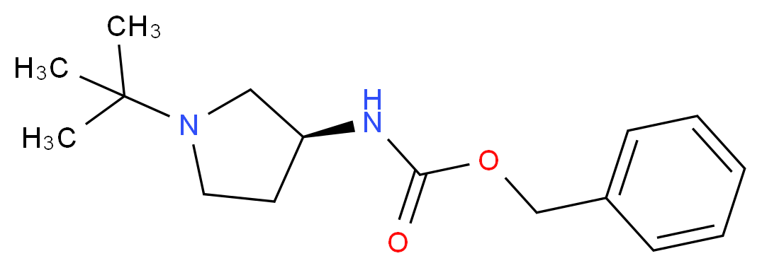 benzyl N-[(3S)-1-tert-butylpyrrolidin-3-yl]carbamate_分子结构_CAS_348265-29-7