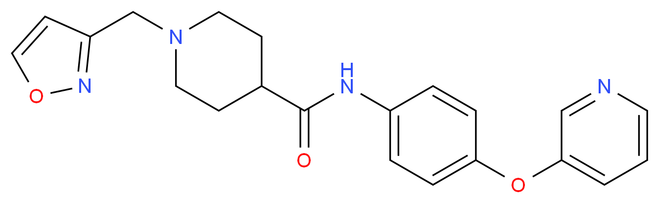 1-(3-isoxazolylmethyl)-N-[4-(3-pyridinyloxy)phenyl]-4-piperidinecarboxamide_分子结构_CAS_)