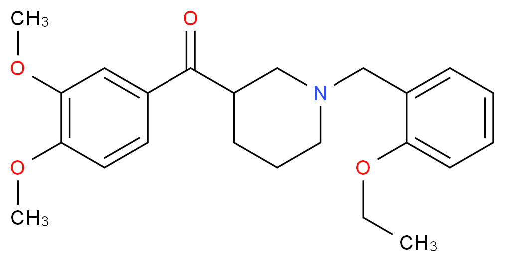 (3,4-dimethoxyphenyl)[1-(2-ethoxybenzyl)-3-piperidinyl]methanone_分子结构_CAS_)