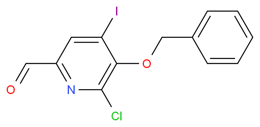 5-(Benzyloxy)-6-chloro-4-iodo-2-pyridinecarbaldehyde_分子结构_CAS_)