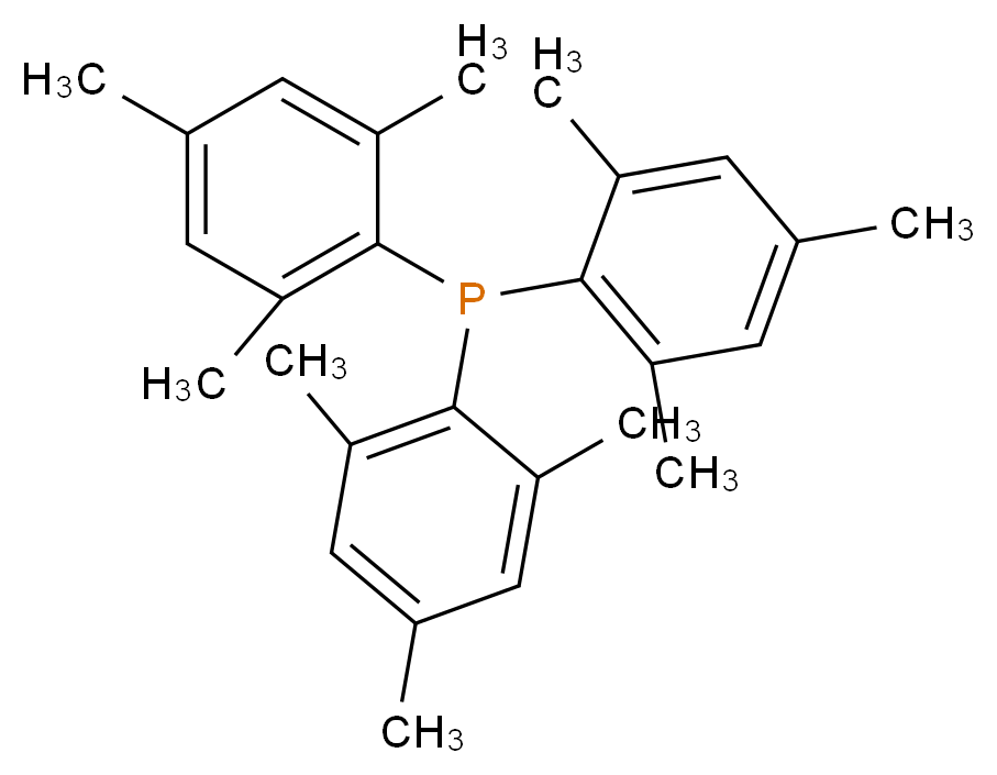 tris(2,4,6-trimethylphenyl)phosphane_分子结构_CAS_23897-15-6