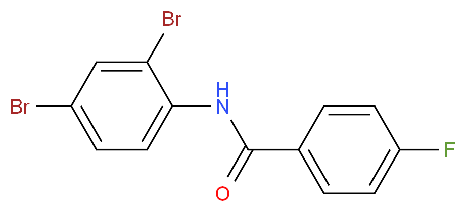 N-(2,4-dibromophenyl)-4-fluorobenzamide_分子结构_CAS_304882-54-0