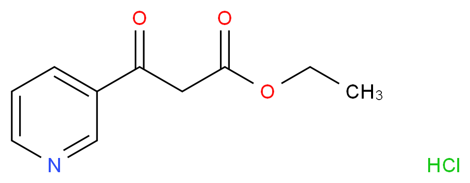 ethyl 3-oxo-3-(pyridin-3-yl)propanoate hydrochloride_分子结构_CAS_6283-81-4