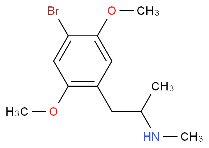 [1-(4-bromo-2,5-dimethoxyphenyl)propan-2-yl](methyl)amine_分子结构_CAS_155638-80-5