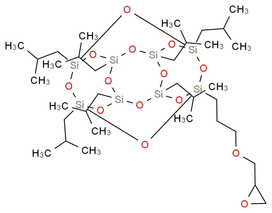 PSS-(3-缩水甘油基)丙氧基-取代七异丁基_分子结构_CAS_444315-17-7)