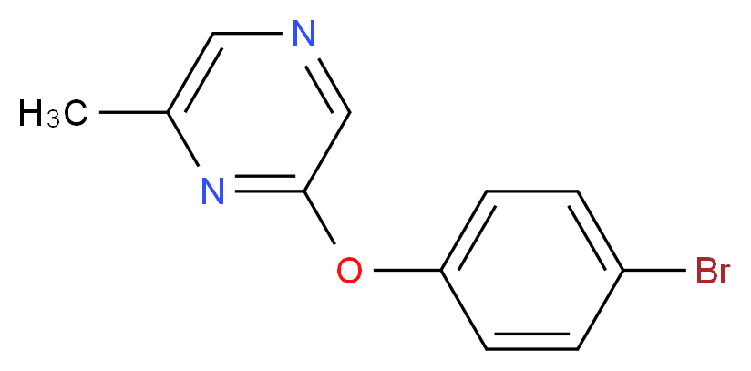 2-(4-Bromophenoxy)-6-methylpyrazine 97%_分子结构_CAS_915707-62-9)