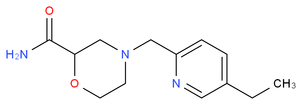 4-[(5-ethylpyridin-2-yl)methyl]morpholine-2-carboxamide_分子结构_CAS_)