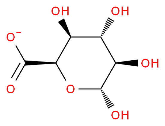 (2R,3S,4S,5R,6R)-3,4,5,6-tetrahydroxyoxane-2-carboxylate_分子结构_CAS_3402-98-0