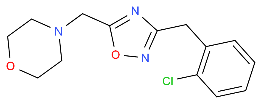 4-{[3-(2-chlorobenzyl)-1,2,4-oxadiazol-5-yl]methyl}morpholine_分子结构_CAS_)