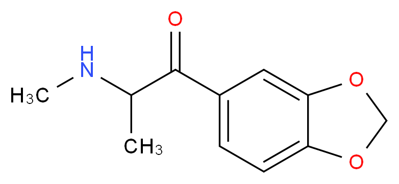 1-(2H-1,3-benzodioxol-5-yl)-2-(methylamino)propan-1-one_分子结构_CAS_186028-79-5