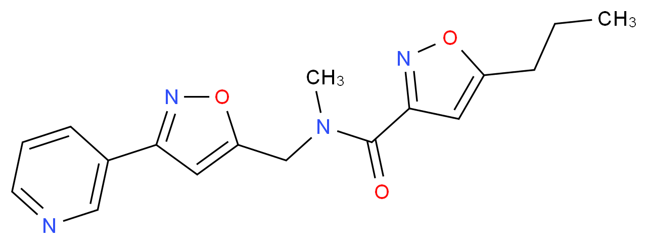 N-methyl-5-propyl-N-{[3-(3-pyridinyl)-5-isoxazolyl]methyl}-3-isoxazolecarboxamide_分子结构_CAS_)