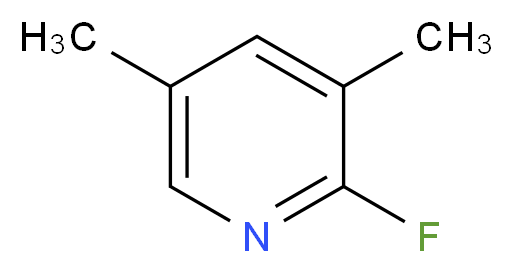 2-fluoro-3,5-dimethylpyridine_分子结构_CAS_111887-71-9