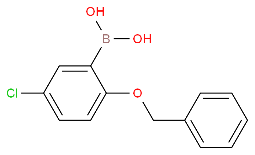 2-苄氧基-5-氯苯硼酸_分子结构_CAS_612832-83-4)