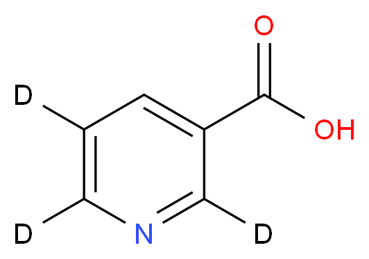 (2,5,6-<sup>2</sup>H<sub>3</sub>)pyridine-3-carboxylic acid_分子结构_CAS_861405-75-6