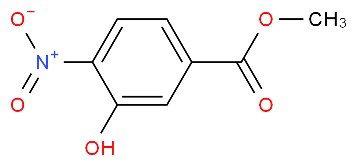 methyl 3-hydroxy-4-nitrobenzoate_分子结构_CAS_713-52-0