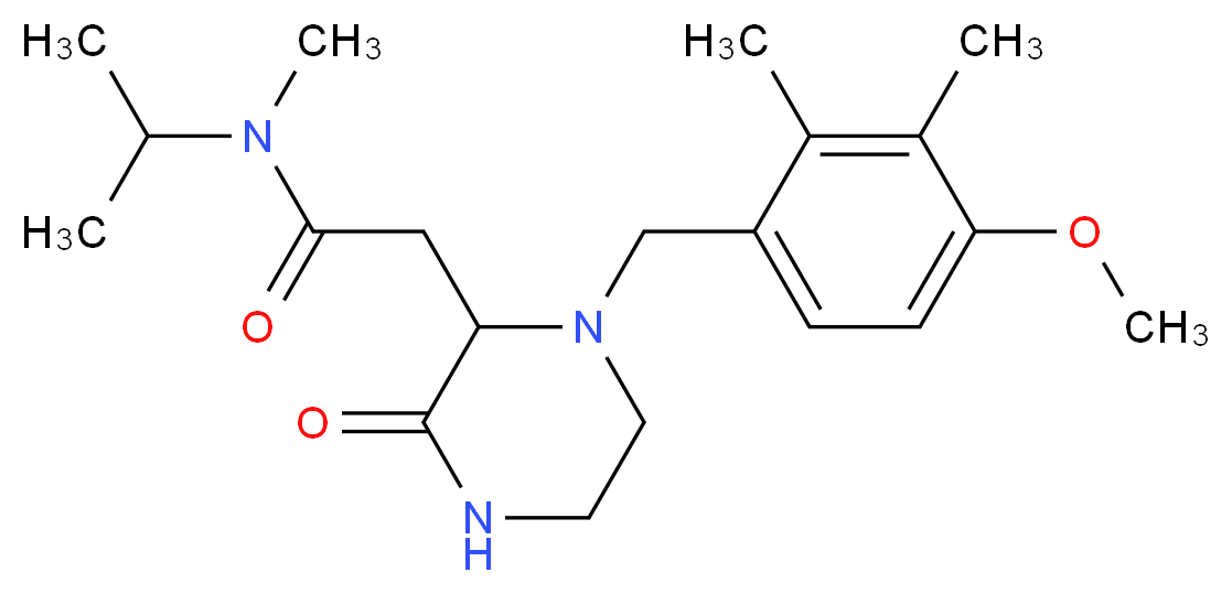 N-isopropyl-2-[1-(4-methoxy-2,3-dimethylbenzyl)-3-oxo-2-piperazinyl]-N-methylacetamide_分子结构_CAS_)