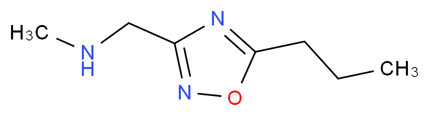 methyl[(5-propyl-1,2,4-oxadiazol-3-yl)methyl]amine_分子结构_CAS_915922-63-3