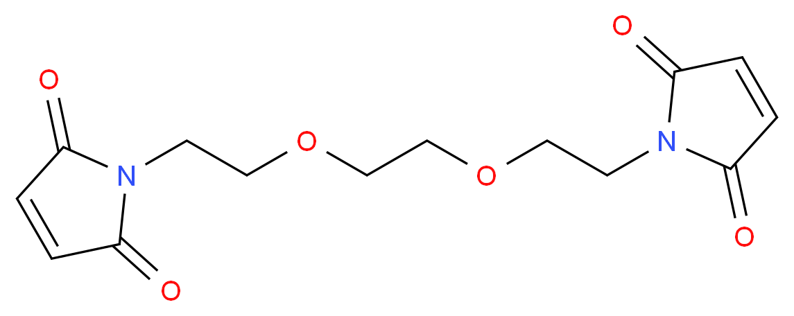 1-(2-{2-[2-(2,5-dioxo-2,5-dihydro-1H-pyrrol-1-yl)ethoxy]ethoxy}ethyl)-2,5-dihydro-1H-pyrrole-2,5-dione_分子结构_CAS_86099-06-1