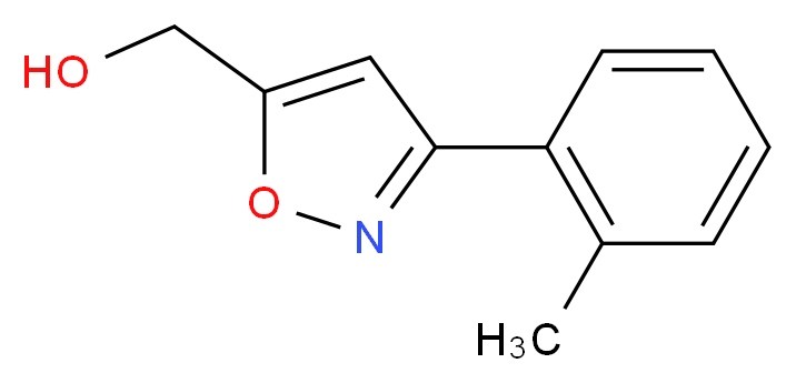 [3-(2-methylphenyl)-1,2-oxazol-5-yl]methanol_分子结构_CAS_885273-56-3