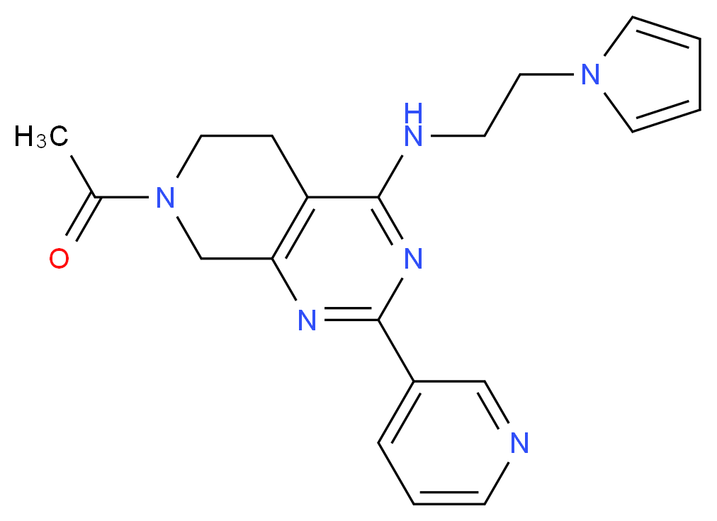 7-acetyl-2-pyridin-3-yl-N-[2-(1H-pyrrol-1-yl)ethyl]-5,6,7,8-tetrahydropyrido[3,4-d]pyrimidin-4-amine_分子结构_CAS_)
