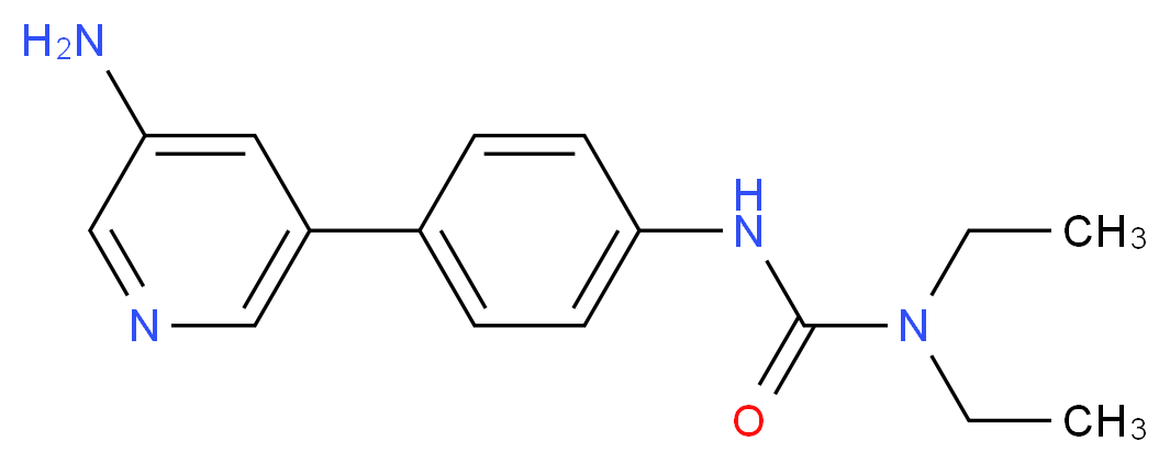 N'-[4-(5-aminopyridin-3-yl)phenyl]-N,N-diethylurea_分子结构_CAS_)