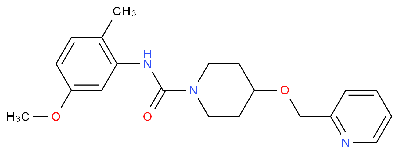 N-(5-methoxy-2-methylphenyl)-4-(pyridin-2-ylmethoxy)piperidine-1-carboxamide_分子结构_CAS_)