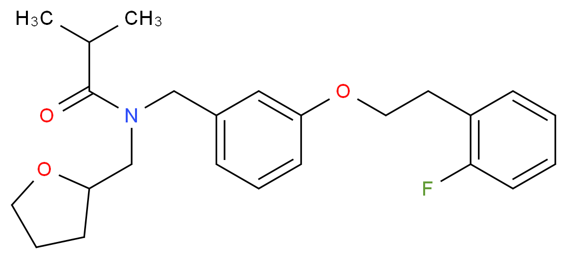 N-{3-[2-(2-fluorophenyl)ethoxy]benzyl}-2-methyl-N-(tetrahydro-2-furanylmethyl)propanamide_分子结构_CAS_)
