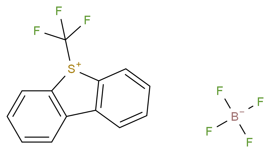 S-(Trifluoromethyl)dibenzothiophenium tetrafluoroborate 98%_分子结构_CAS_131880-16-5)