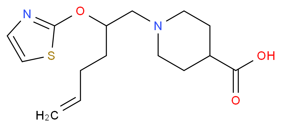 1-[2-(1,3-thiazol-2-yloxy)hex-5-en-1-yl]piperidine-4-carboxylic acid_分子结构_CAS_)