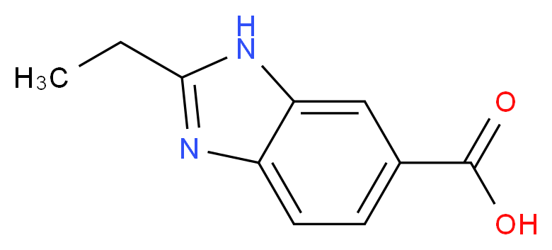 2-Ethyl-1H-benzimidazole-6-carboxylic acid_分子结构_CAS_)