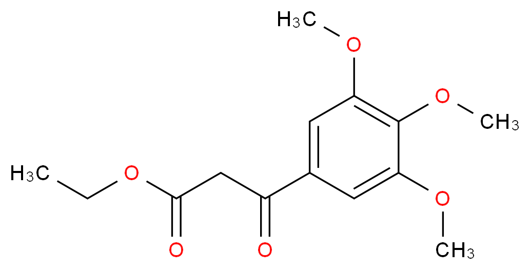 3,4,5-三甲氧基苯甲酰乙酸乙酯_分子结构_CAS_3044-56-2)