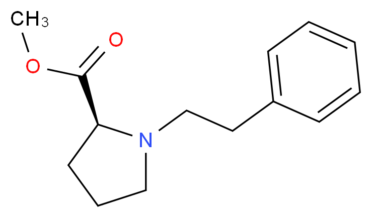 Methyl (2S)-1-(2-phenylethyl)pyrrolidine-2-carboxylate_分子结构_CAS_)