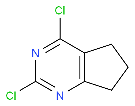 2,4-Dichloro-6,7-dihydro-5H-cyclopenta[d]pyrimidine_分子结构_CAS_5466-43-3)