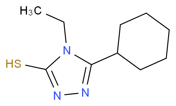 5-cyclohexyl-4-ethyl-4H-1,2,4-triazole-3-thiol_分子结构_CAS_482650-81-7