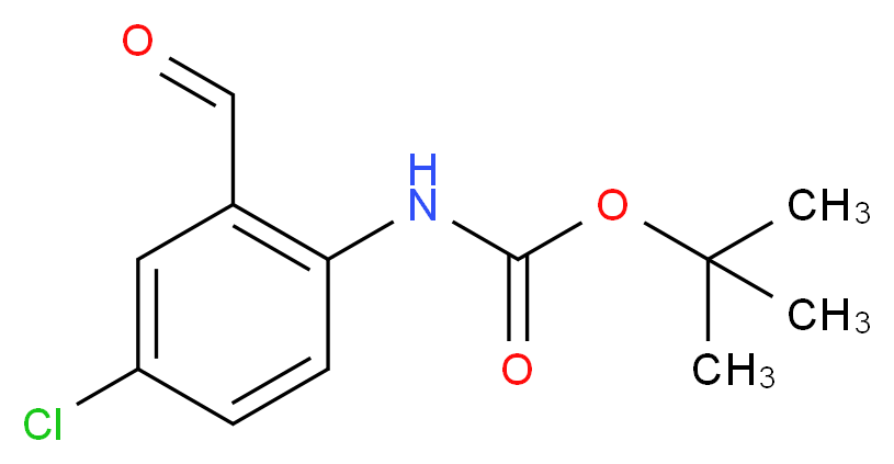 (4-CHLORO-2-FORMYL-PHENYL)-CARBAMIC ACID TERT-BUTYL ESTER_分子结构_CAS_260559-52-2)