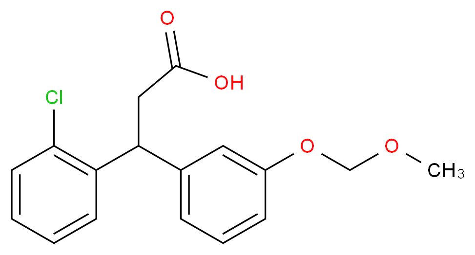 3-(2-Chlorophenyl)-3-[3-(methoxymethoxy)phenyl]-propanoic acid_分子结构_CAS_)