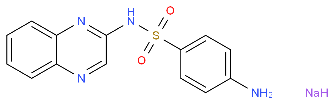 4-amino-N-(quinoxalin-2-yl)benzene-1-sulfonamide sodium_分子结构_CAS_967-80-6