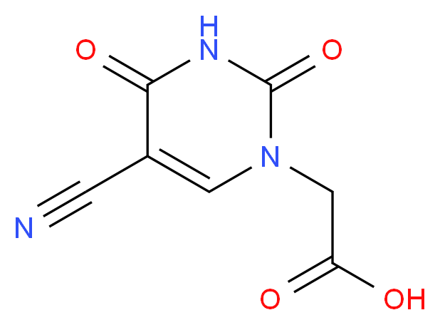 (5-Cyano-3,4-dihydro-2,4-dioxopyrimidin-1(2H)-yl)acetic acid_分子结构_CAS_56673-29-1)
