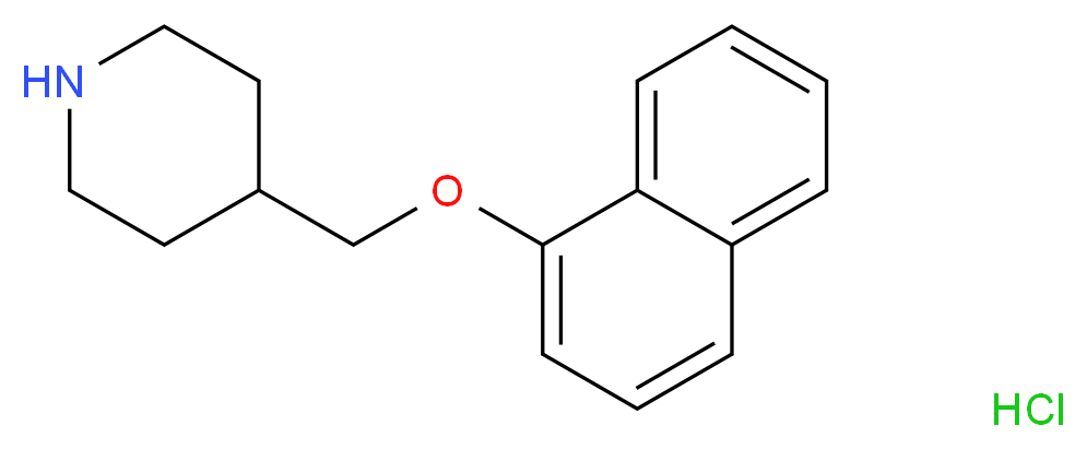 4-[(1-Naphthyloxy)methyl]piperidine hydrochloride_分子结构_CAS_)