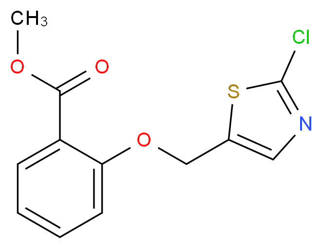 Methyl 2-[(2-chloro-1,3-thiazol-5-yl)methoxy]-benzenecarboxylate_分子结构_CAS_)